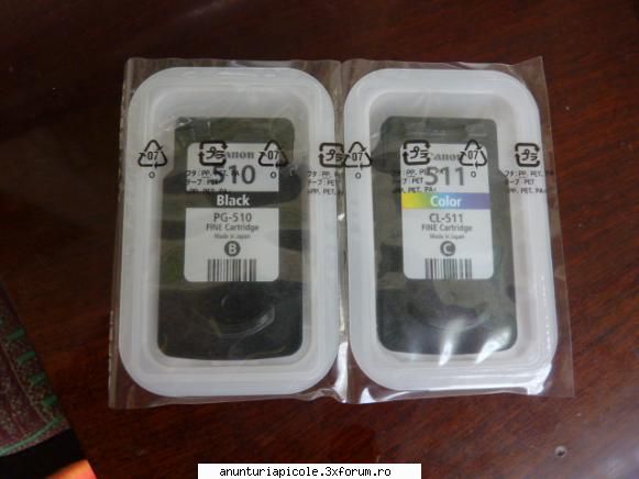 super oferta vand cartuse originale canon
 -pg-510 la pretul de 40 ron per bucata  
 -cl-511 la