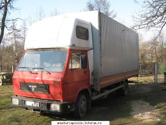 de vanzare camion vw-man 8150 ro, pers. fizica ,fabr.90 ,7,5t ,util 3,5t , lungime bena 6,2m,