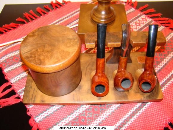 -suport 3 pipe+3 lemn ron-1 buc. produse artizanale