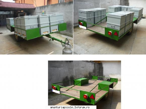 vand remorca 700 kg cu carte de identitate si verificare tehnica, pe arcuri, cu caucicuri de 16/750.