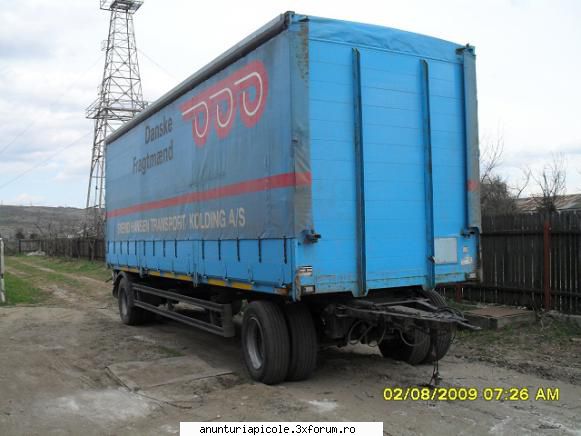 vand remorca mare - vand remorca DAPA, fabricatie 1995, perne aer - VANZARI - CUMPARARI AUTO